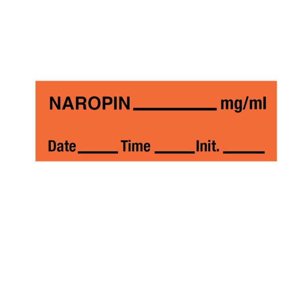 Tape, Naropin 1/2" x 500" Orange w/Black